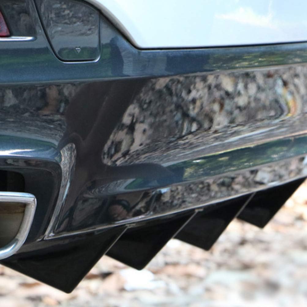 4pcs Black Rear Bumper Canards Splitter Body Diffuser Fins Body Spoiler Canard Universal Fit for Car Vehicle Truck Auto