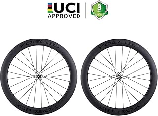 YOELEO クリンチャー/チューブレス カーボンホイール C60/60 ディスクブレーキ専用（制動軌道無）(SL) 採用NOVATEC(ノバテック) D411SB-CL/D412SB-CL ストレートプルハブ SHIMANO(シマノ)用 Sapim スポーク(CX-RAY)用 前後セット