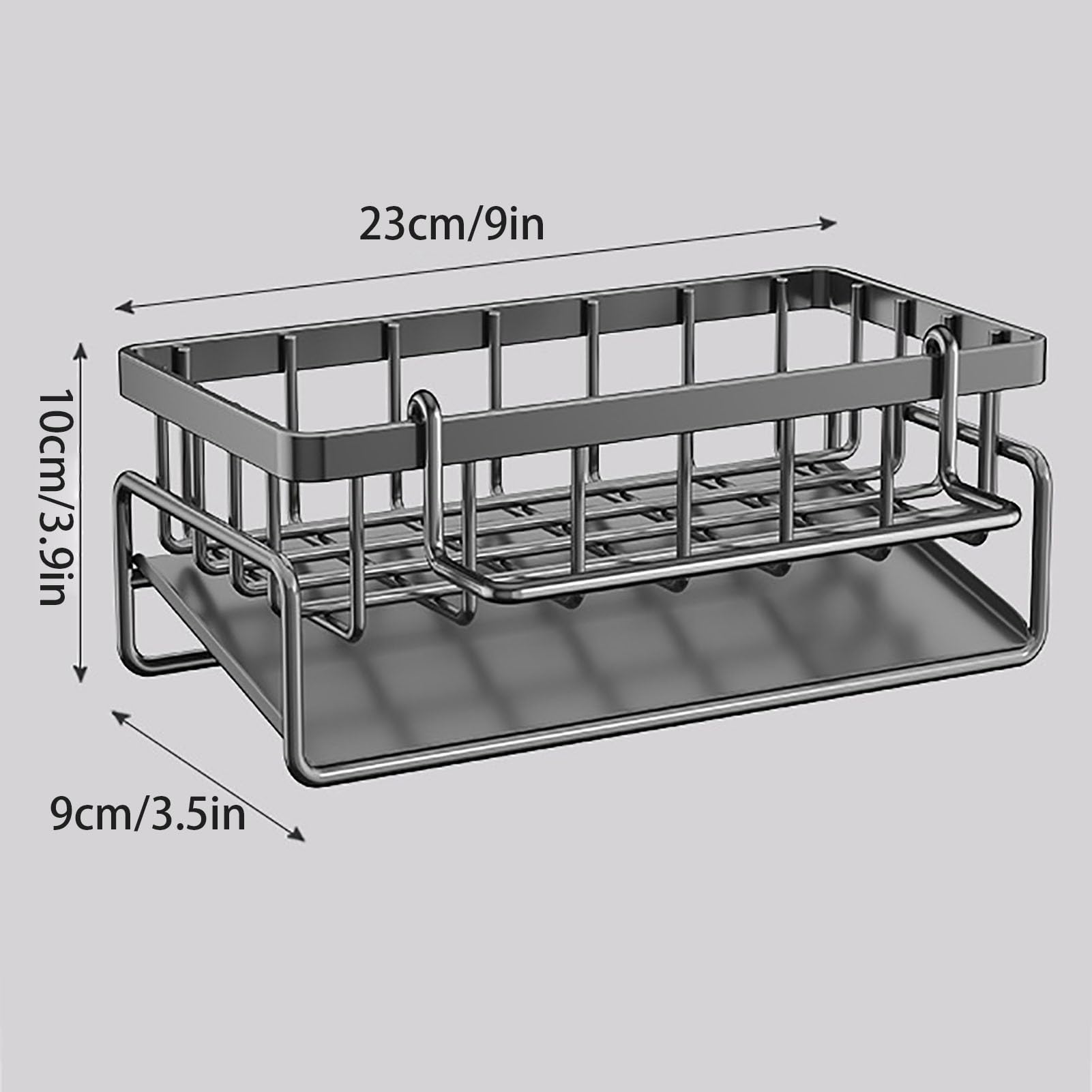 Ociekacz Do Naczyń Ze Stali Węglowej Do Blatu Kuchennego, Suszarka Do Naczyń Z Ociekaczem, Mały Stojak Na Naczynia Z Uchwytem Na Przybory Kuchenne(Gray,Chopstick holder)