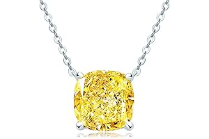 Sparkling Radiance: Yellow Diamond Pendant Necklace