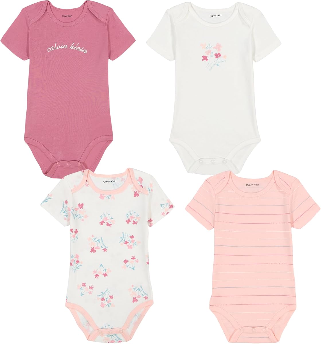 Baby Girls' 4-pack Short Sleeve Onesies Bodysuits