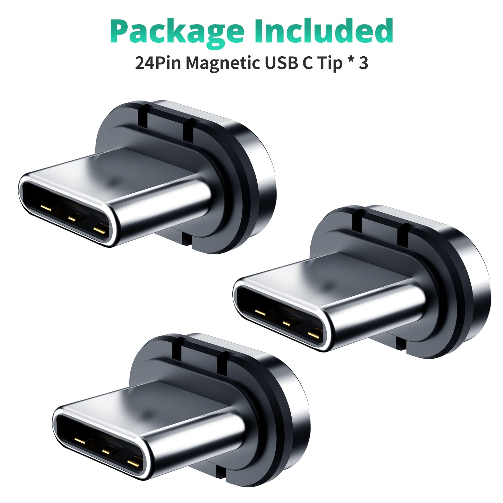 スマホアクセサリー usb c Amazon.co.jp: 24ピン 磁気 USB C コネクタ チップ ヘッド (3個パック