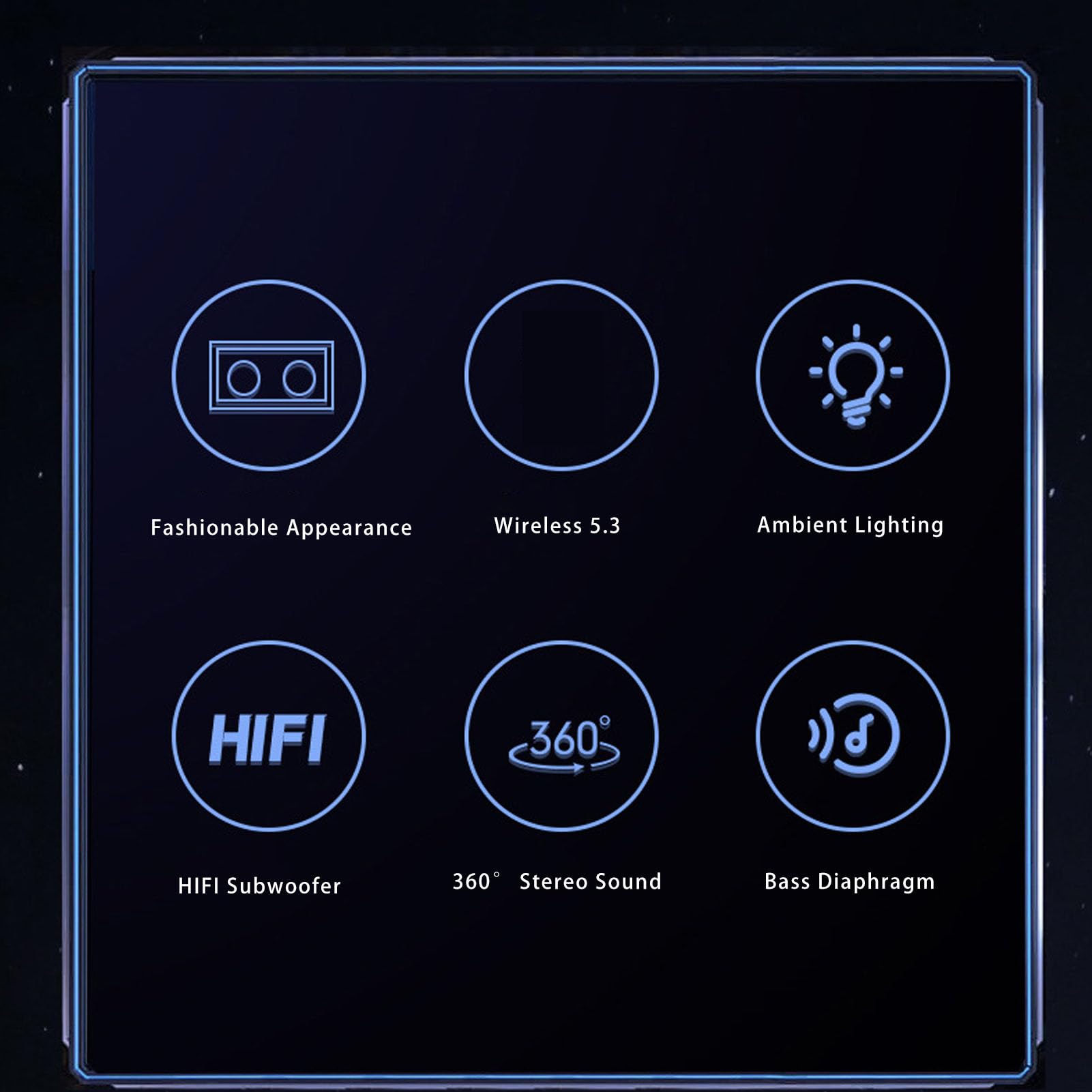 Altoparlante Bluetooth Wireless con Decorazione Planet, Luce Notturna, Surround HiFi per Uso Sul Comodino e Sulla Scrivania (#1)