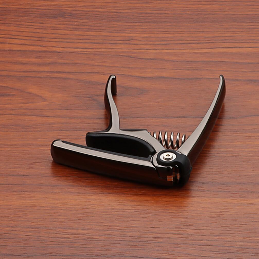 Alasum Guitar Capo String Instrument Capo Tension Adjustable Capo Replacement Guitar Accessory Black