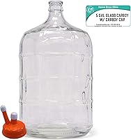 Vista 2 de Home Brew Ohio Carboy de vidrio de 5 galones con tapa Carboy