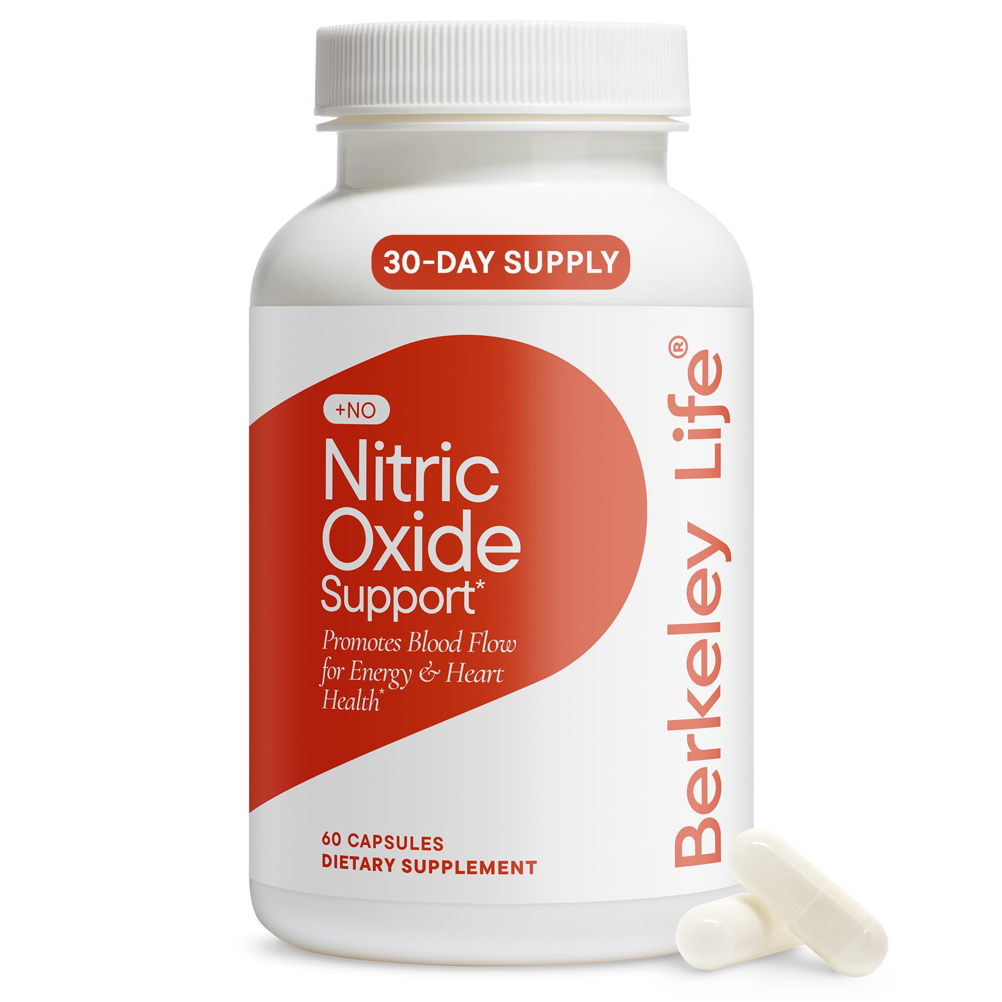 Sponsored Ad - Berkeley Life Nitric Oxide Support Supplement - Nitric Oxide Booster for Men & Women - Blood Flow & Circulation with Beet Root Powder to Support Energy, Heart Health & Healthy Blood Pressure- 60 Count