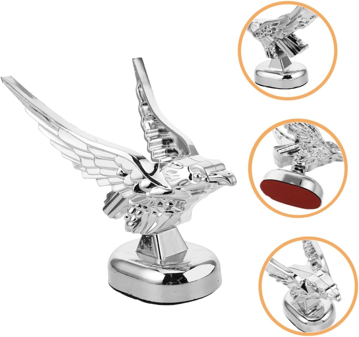 PRETYZOOM 2pcs Hood Decals for Cars Metal Eagle Car Decor Stickers Ornament for Truck Decor