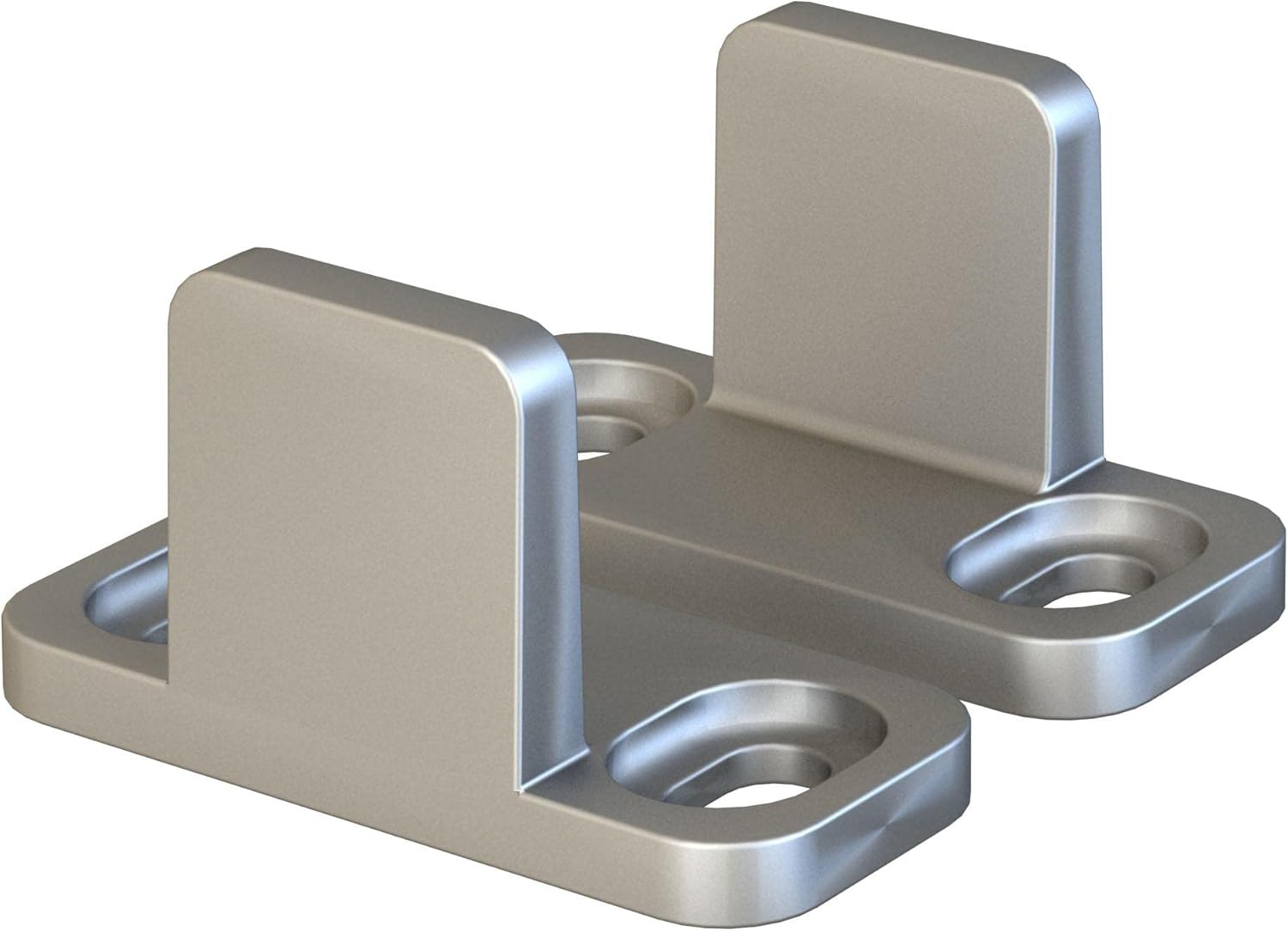 Floor Mount Metal Door Guide Set for Sliding Doors, Satin Nickel by Stone Harbor Hardware