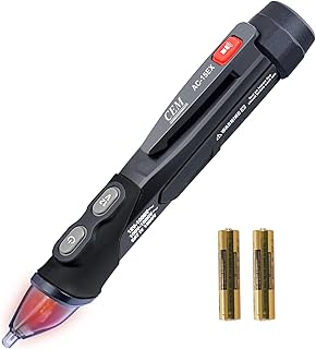 AC-15EX Voltage Tester/Non-Contact Voltage Tester with Dual Range AC 12V-1000V/100V-1000V, Live/Null Wire Tester,Ex ib IIB T4 (ATEX), Buzzer Alarm, Wire Breakpoint Finder, Flashlight