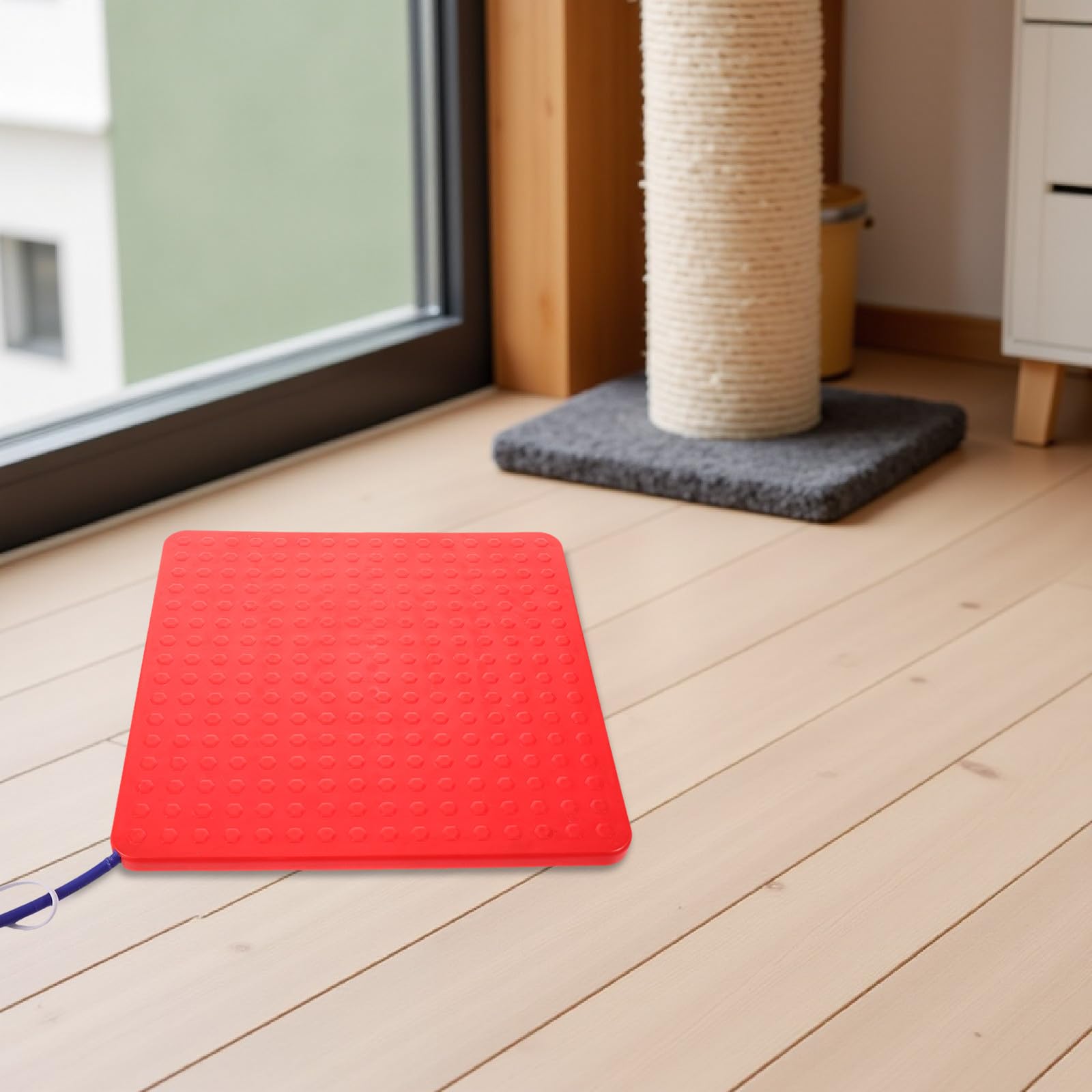 Cabilock Tappetino Termico per Rettili e Piccoli Animali Domestici in Polipropilene 39,5x39,5cm con Design a Risparmio Energetico e 2 Livelli di Calore per Terrari e Gabbie