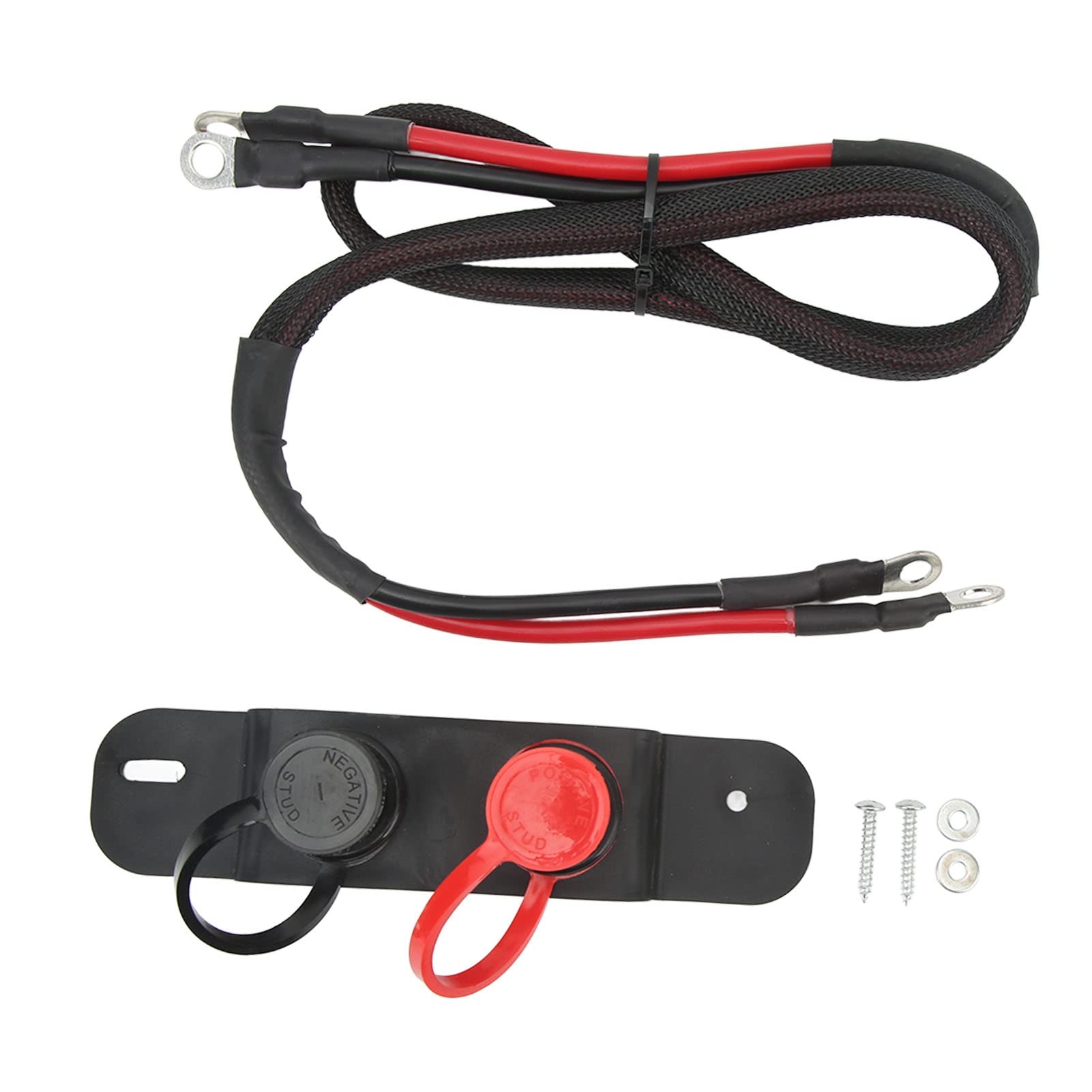 Terminales de puente de batería Torvex, terminales de carga de postes de arranque remoto con cable de calibre 4 para UTV ATV coche camión RV tractor barco