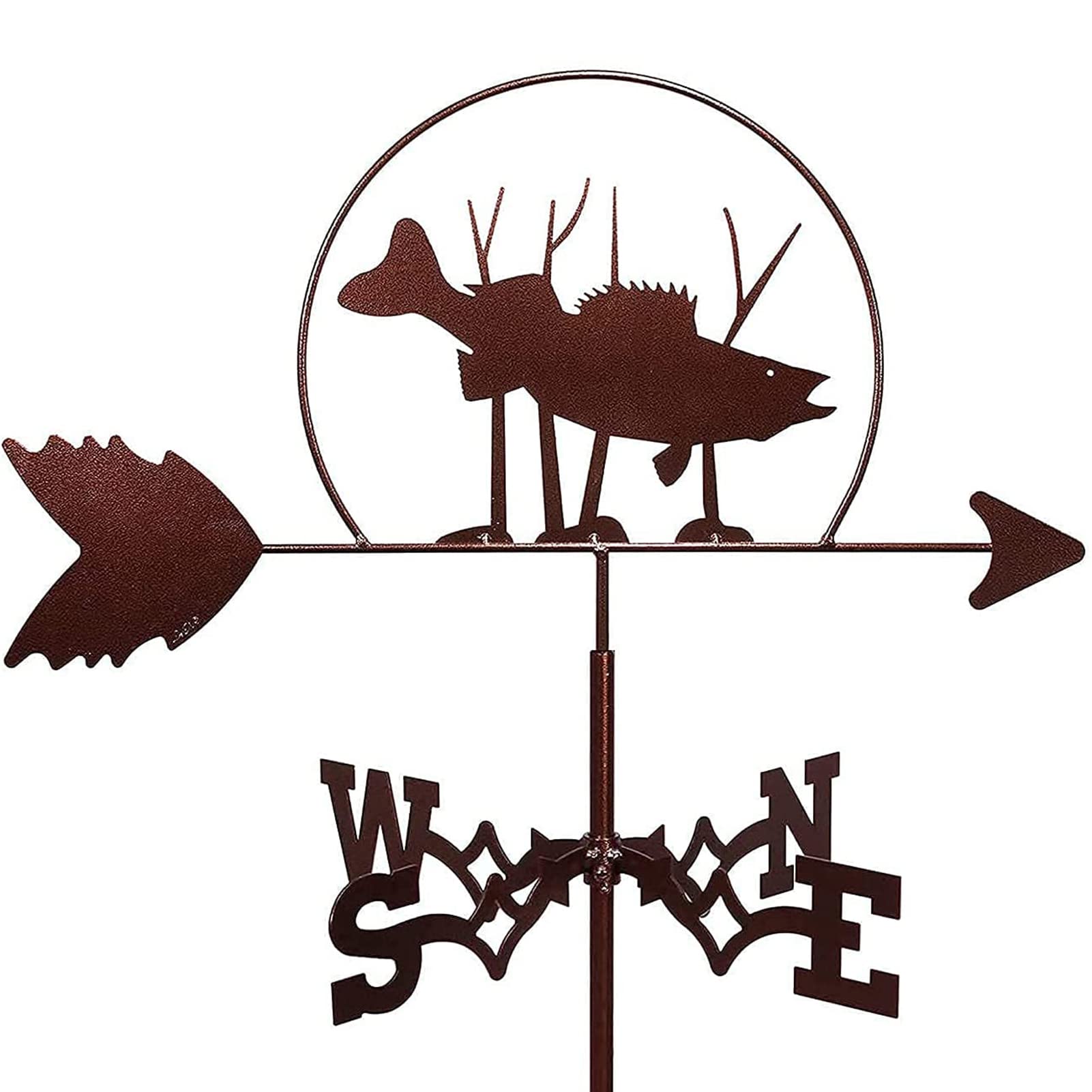 TAXXII Metal Wind Vane For Yard Animal Weathervane Alpaca Direction Indicator with Anti-Rust Coating Outdoor Garden Roof Paddock Decoration