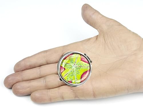 Miniatura 4 de Pastillero para bolsillo o bolso, organizador de píldoras decorativo con diseño de estrellas de mar para viaje, pequeña caja de pastillas/pastillero