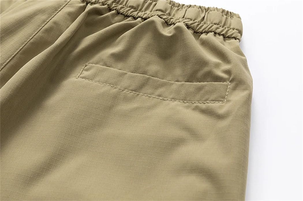Men Hiking Shorts Outdoor Cargo Shorts Lightweight Multi-Pockets Quick Dry Knee Length Shorts