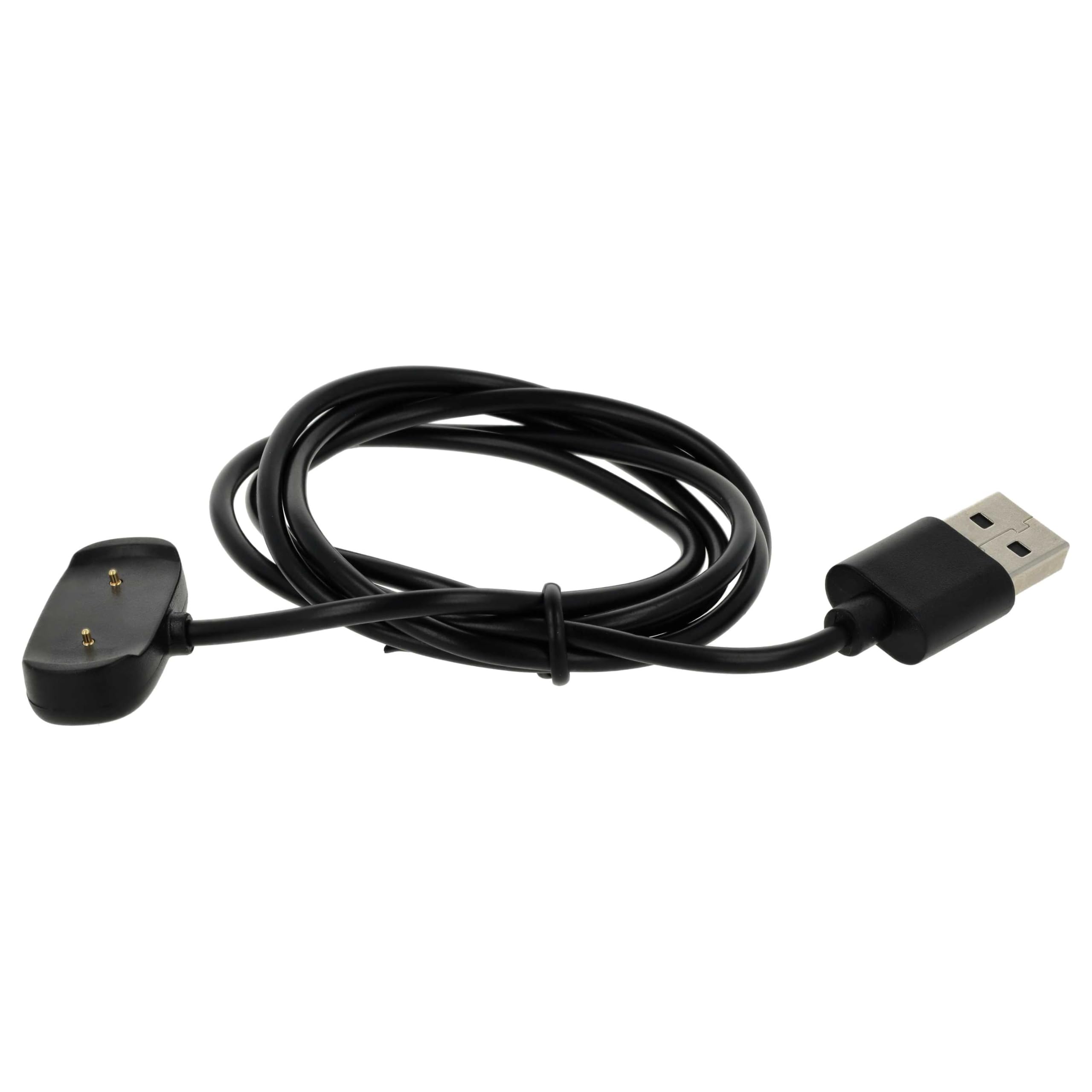 vhbw Cable de Carga USB Compatible con Huami Amazfit Bip3 Pro, Bip 5, Bip U smartwatch - Estación Carga Negro, magnético, 96 cm