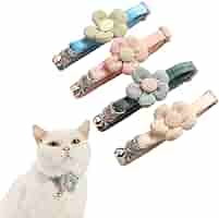 [猫用]首輪 Amazon | CXINCFBFUSH 猫の首輪 ソフトフラワーキャットカラー