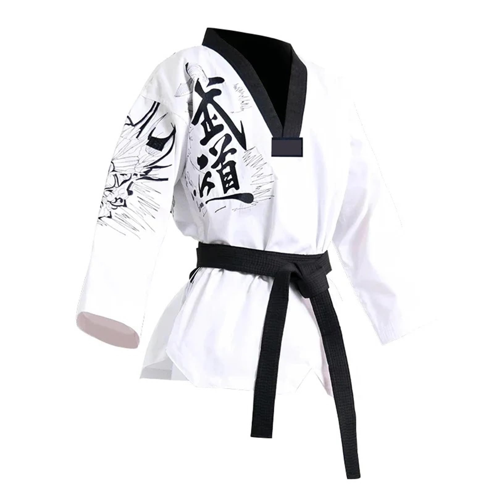 Karate-Anzug Erwachsene Männer Frauen Meister Taekwondo Uniformen Trainer Anzug mit weißem Gürtel Karate-Kleidung(XXXL-190CM)
