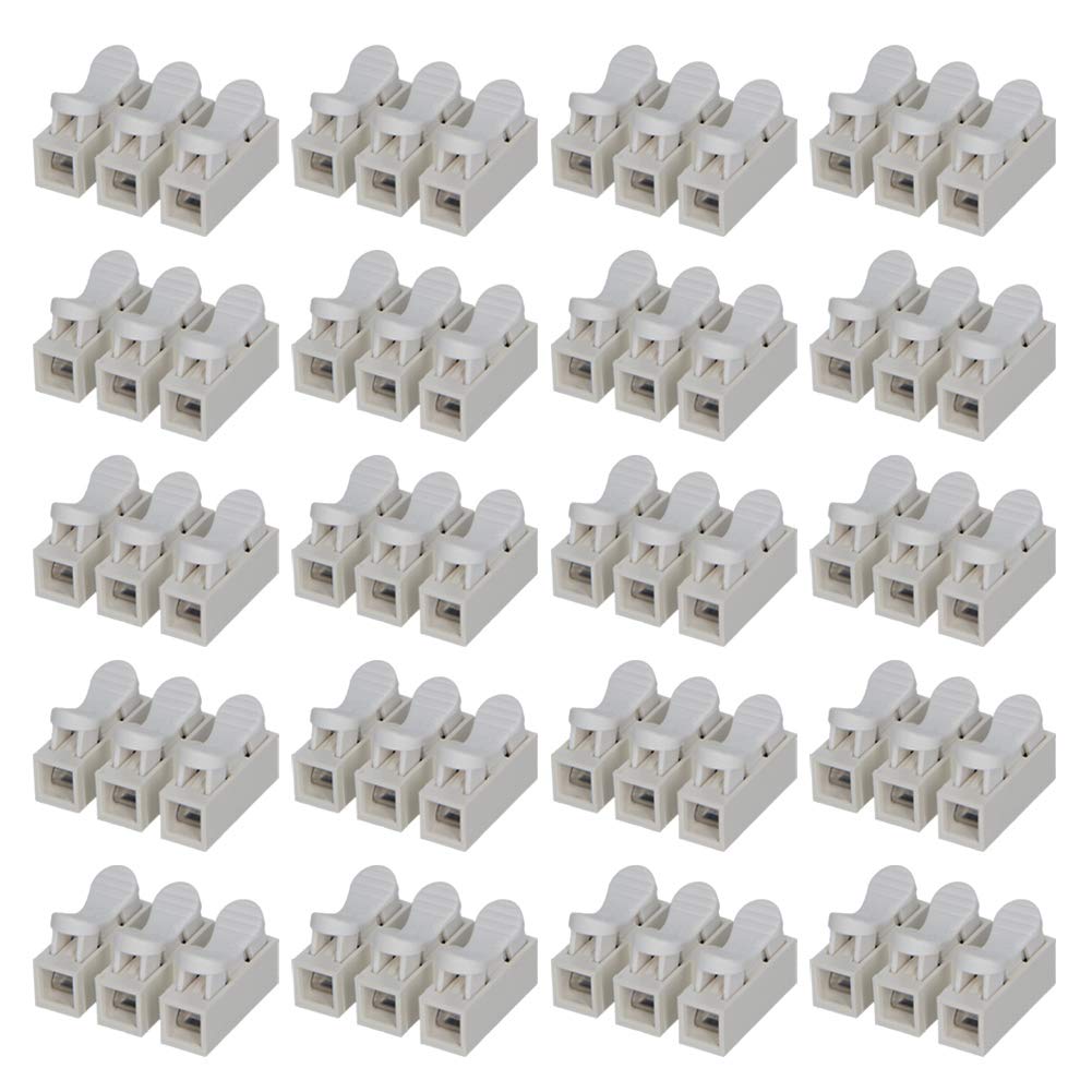 Fielect 150Pcs CH-4 Spring Wire Connectors Quick Connectors Electrical Cable Terminal Block Connectors Wiring Terminals Connector for LED Strip Light Wire Connecting