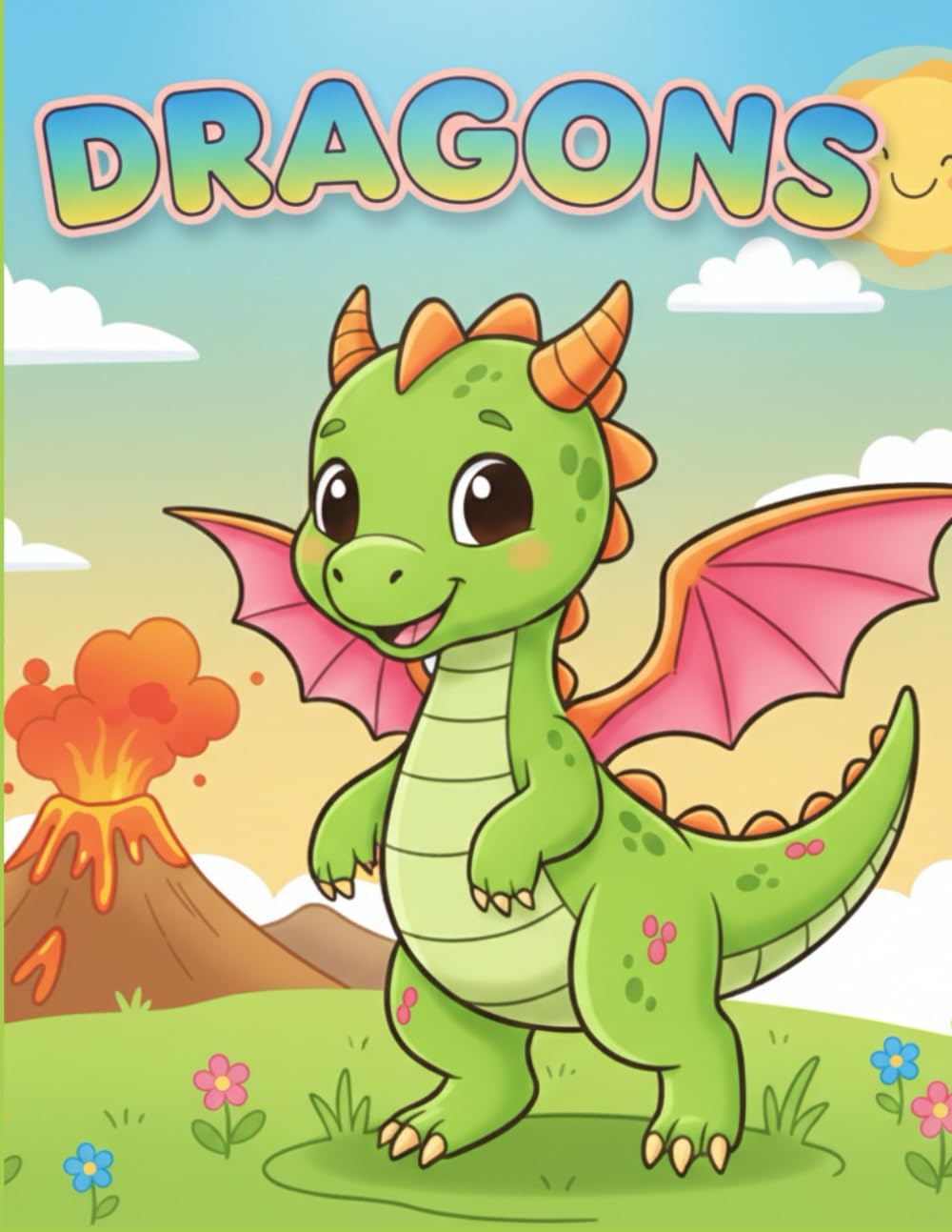 Dragons Coloring Book: 20+ Dragon Coloring Images (Kids Coloring Books)