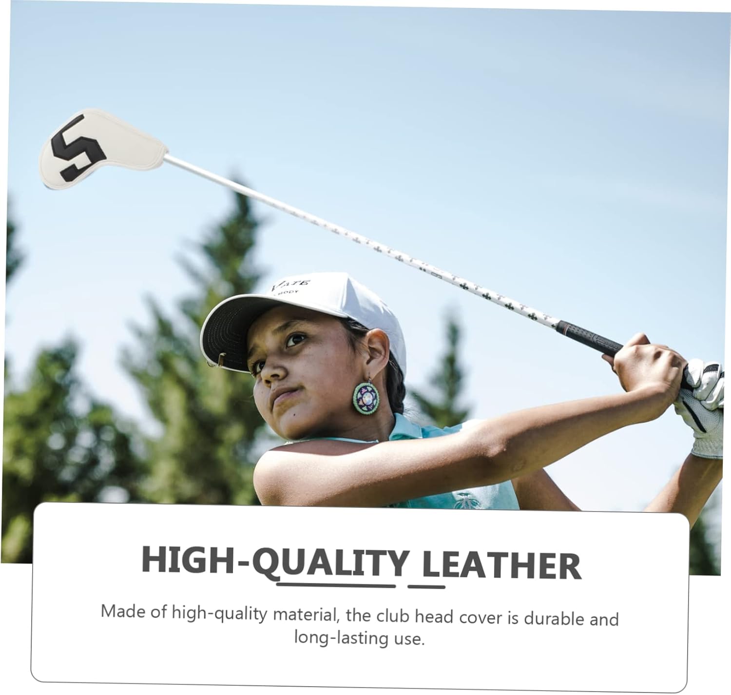 10pcs Golf Iron Covers Head Cover Putter Double Sided Pu Leather Club Caps for Golf Supplies