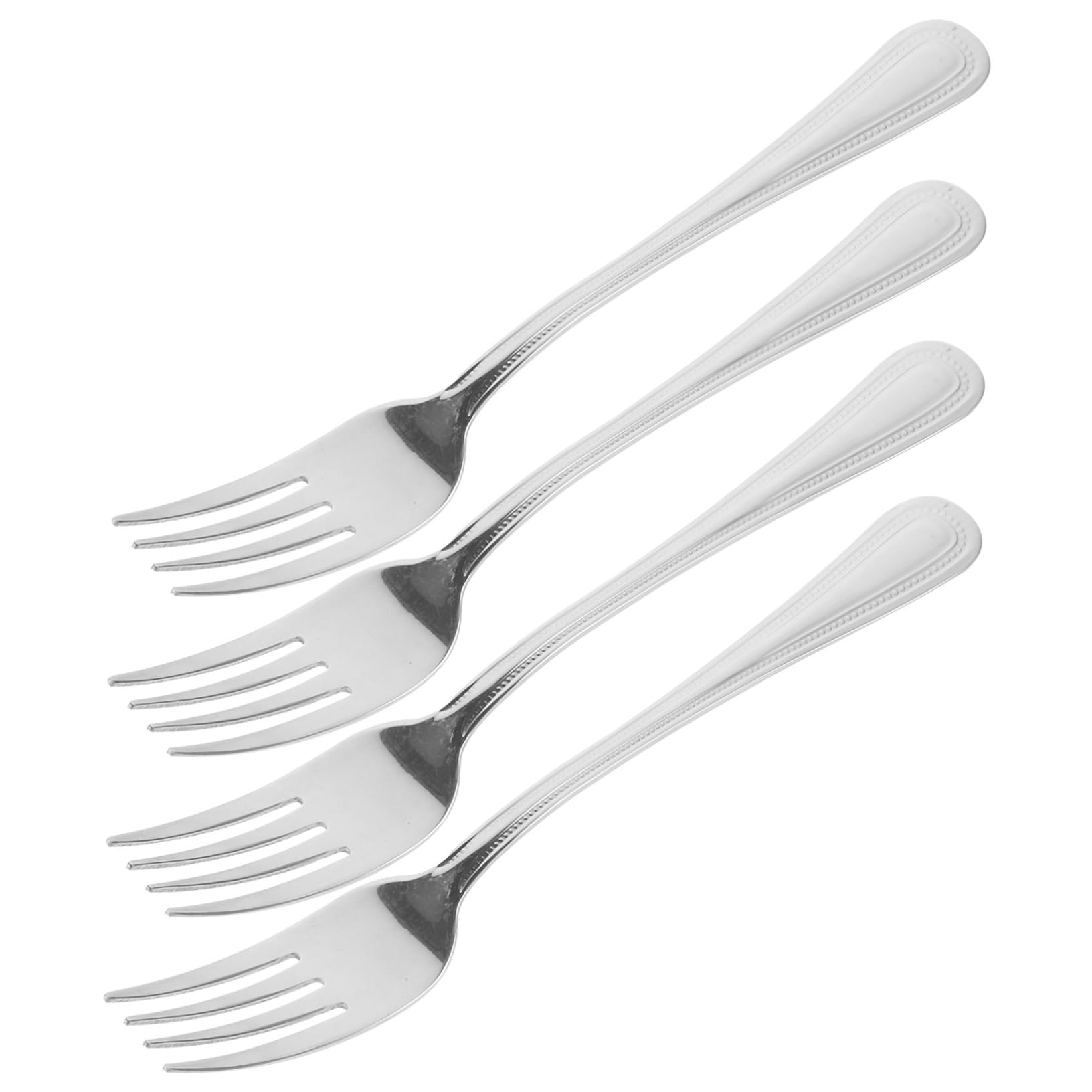 FUNOMOCYA 4Pcs Stainless Steel Forks Versatile Metal Forks for Dinner Dessert and Salad and Easy to Clean Tableware for Home and Restaurant Use