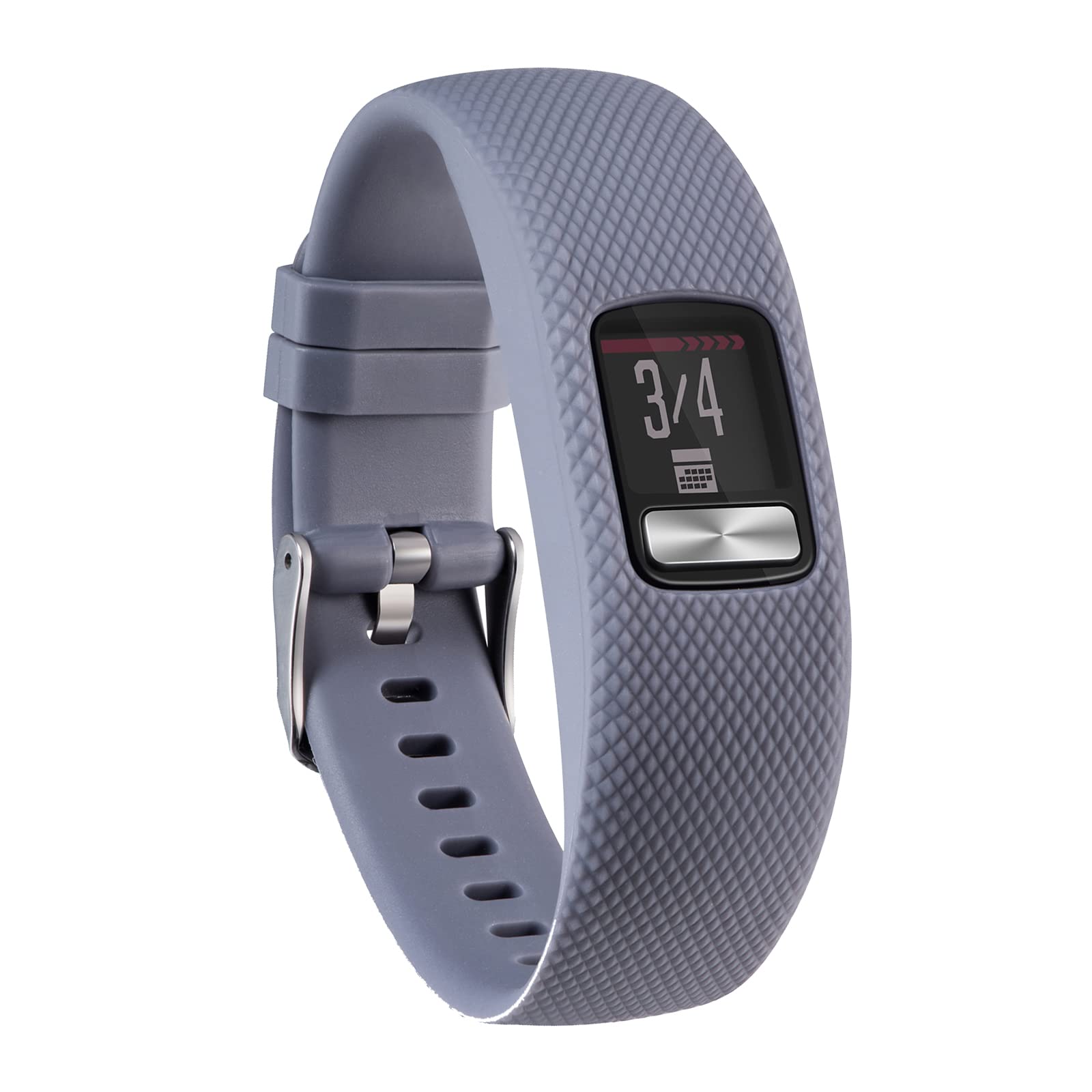 Grey Vivofit 4 Straps Compatible with Garmin Vivofit 4 Watch Band Strap Bracelet Wristband for Men Women Replacement Accessory- Colorful Vivofit 4 Silicone Watchband with Metal Clasp Buckle Large