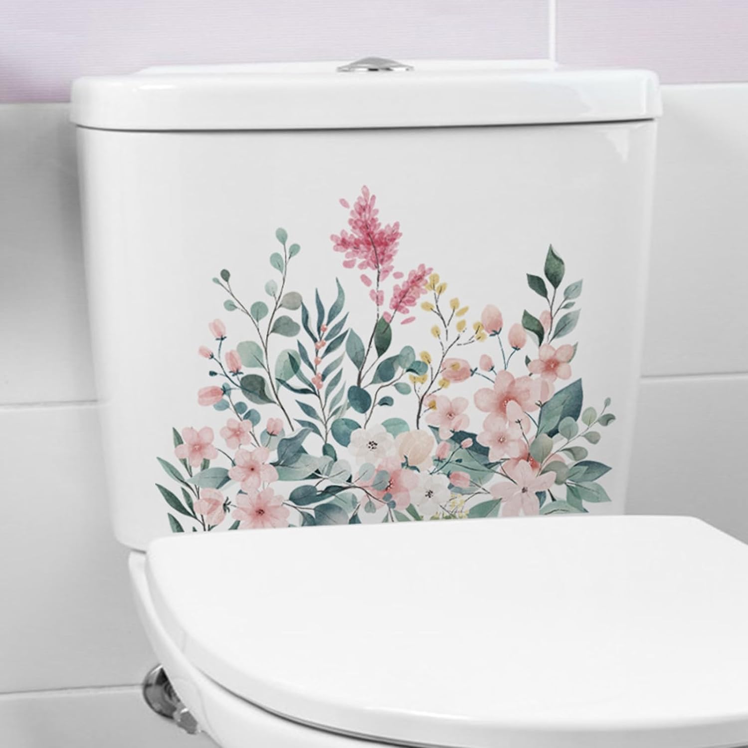 Haohai WC-Sitz Aufkleber 4 Stück - Sonnenblumen Blätter Design - Abnehmbar & Wasserdicht