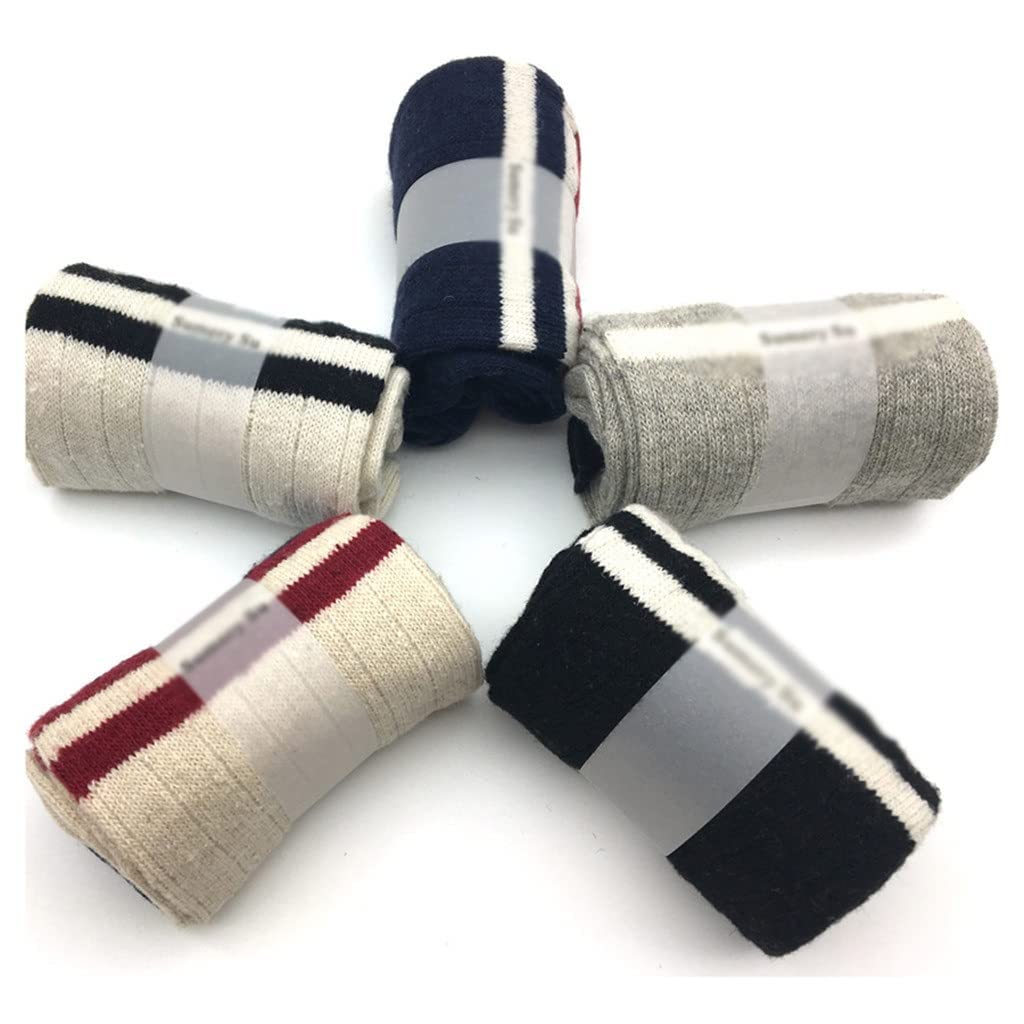 5 Pares/Lote Calcetines de Lana Hombres Invierno Cashmere Transpirable Cómodo Calcetines Cálidos Hombre (Color: T Tamaño: Un tamaño) (Color : A, Size : One Size)