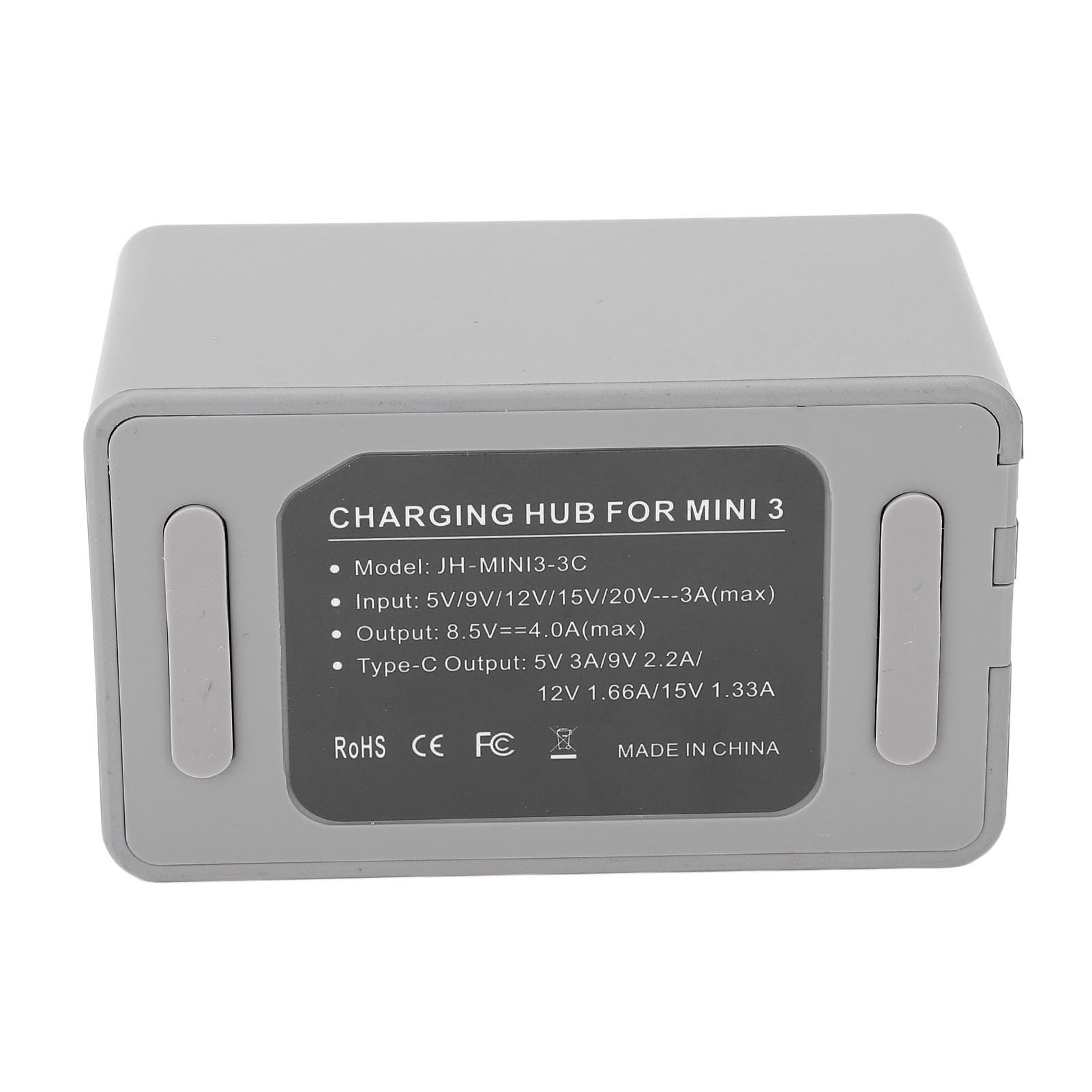 Hub di Ricarica per Mini 3 Pro 4 Pro, Display Digitale | Scocca in ABS, dimensioni compatte, 3 porte, con display LED, per batterie Mini 3 Pro, 4 Pro, Mini 3 Drone