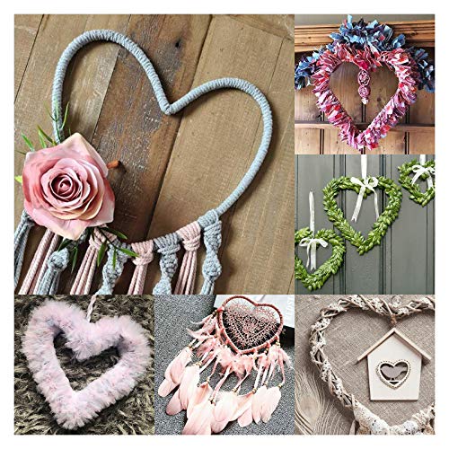 8Pcs Dream Catcher Metal Rings Gold Dreamcatcher Metal Hoops Heart Shaped Macrame Ring For Crafts, Macrame Wall Hanging, Wedding Wreath Decor, 4 Sizes (2/4/6/8 Inches) #TOP5