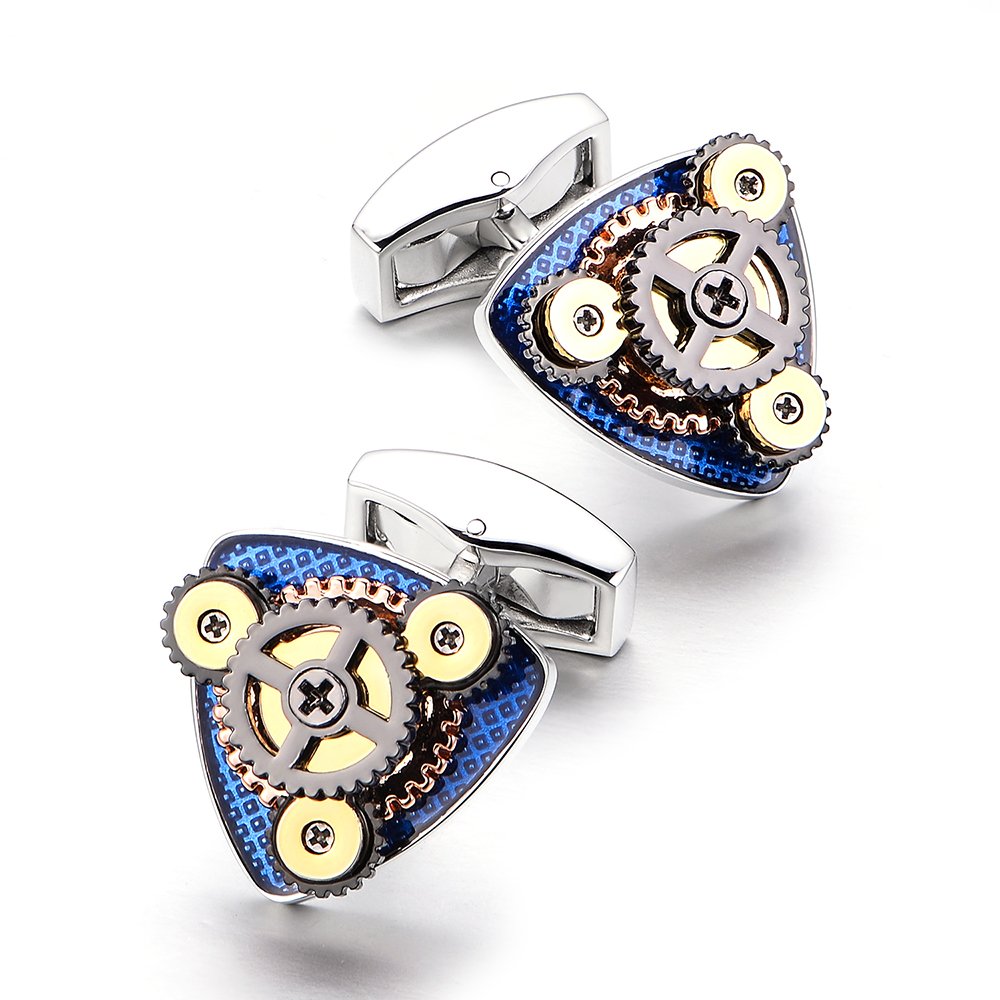 Sterling Silver Movement Cufflinks Watch Cuff Links Business Wedding Gifts