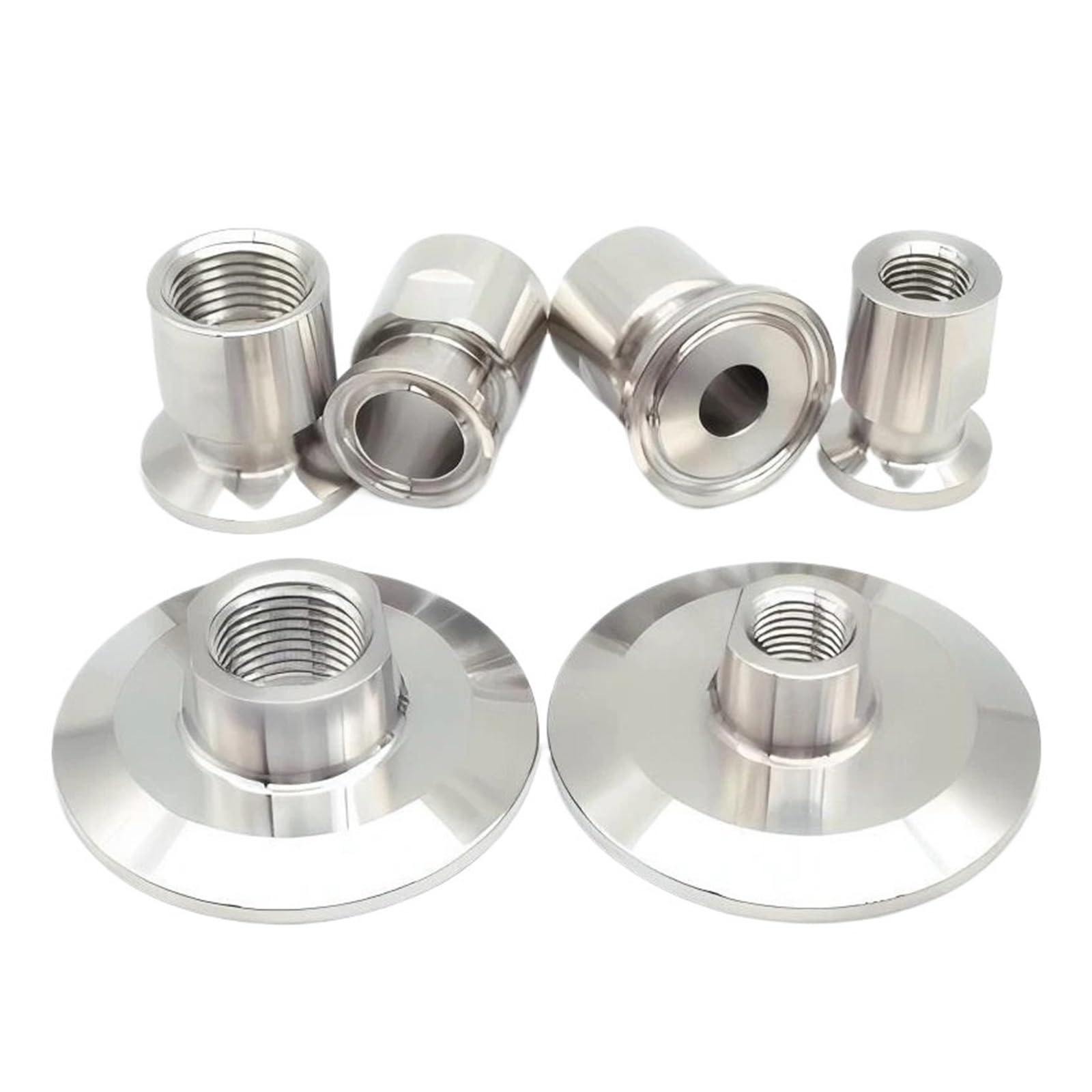 1 conector NPT hembra de 3/4 pulgadas de triple abrazadera TC25.4 304 de acero inoxidable