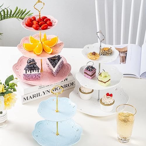 Alvinlite 1 juego de 2 niveles de corona para tartas, soporte de placa para tartas, soporte para tartas, soporte para tartas, accesorios para bodas