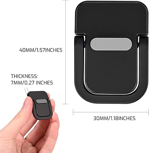 Miniatura 5 de 2 soportes invisibles portátiles para laptop, mini elevador de pies de aluminio para laptop, elevador de pies autoadhesivo plegable para laptop,