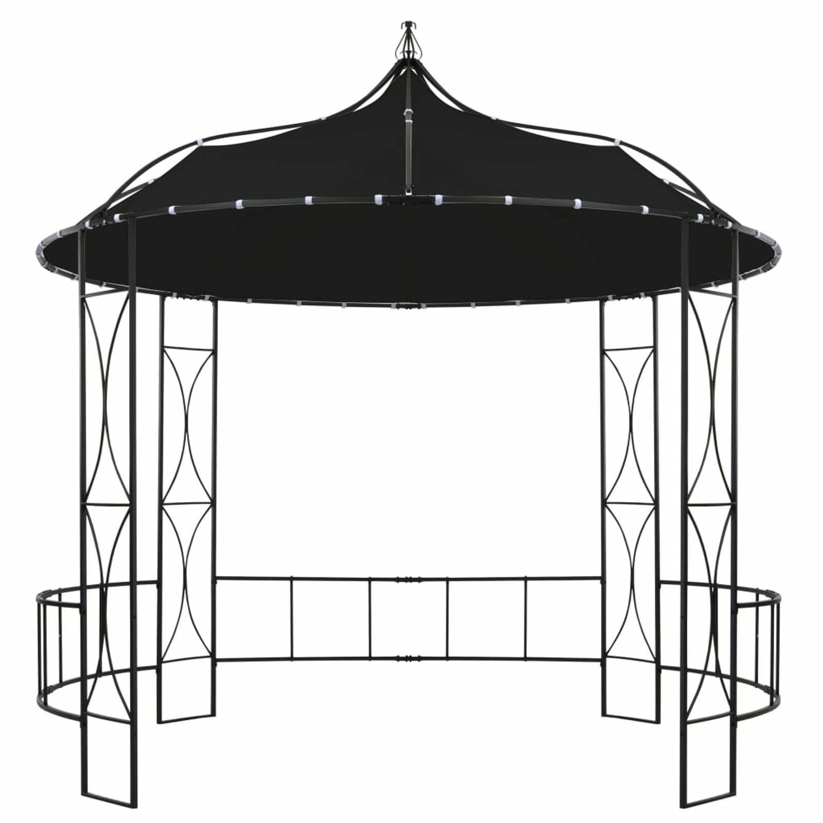 JUDYY Pavillon, Gartenpavillon, Pop-Up Partyzelt, Festzelt, Pavillon, Garden Decoration, Canopy Tent, Lagerzelt, 300 x 290 cm Anthrazit Rund