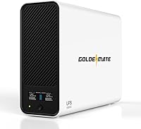 GOLDENMATE 1000VA/600W LiFePO4 Lithium UPS Battery Backup, Pure Sine Wave Surge Protector, 8 Outlets, 10-Year Lifespan, LCD Display