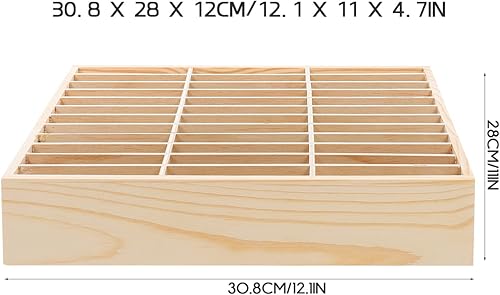 Miniatura 3 de Soporte para teléfono celular, 1 unidad, 36 rejillas, soporte de madera para teléfono celular, organizador de escritorio, caja de almacenamiento