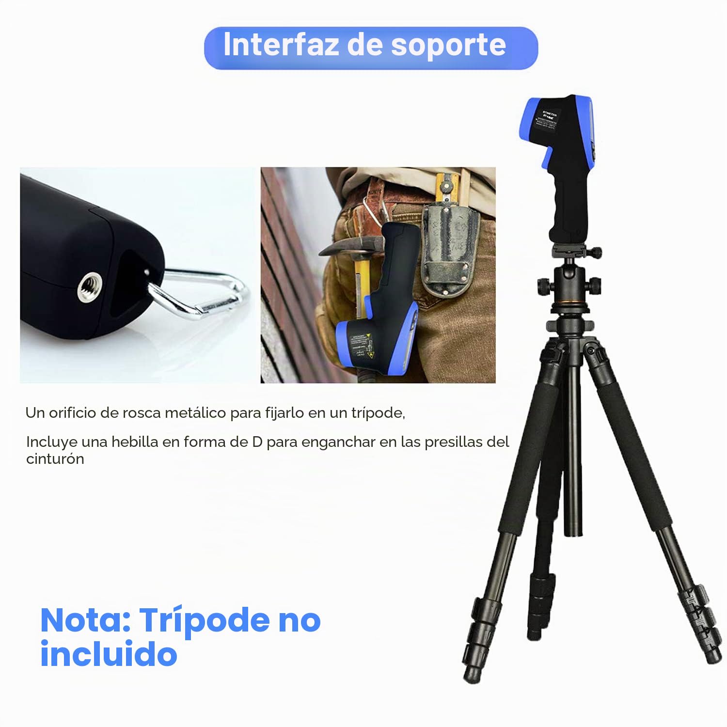 BTMETER BT-1800C Pirómetro -58~3272°F (-50~1800℃) Pistola de Temperatura IR, D:S 50:1 Termómetro Infrarrojo de Alta Temperatura para HVAC Industrial Hornos de Forja (NO para Temperatura Humana)