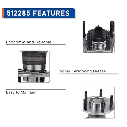 Miniatura 5 de PAROD 512285 Buje de rueda trasera y conjunto de rodamientos compatible con Chevy Cobalt 2009-2010, HHR 2008-2010, Malibu 2004-2012, Pontiac G6