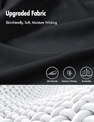 Miniatura 5 de baleaf Pantalones cortos de correr para hombre de 7 pulgadas con forro de malla y bolsillo con cremallera para entrenamiento atlético y gimnasio