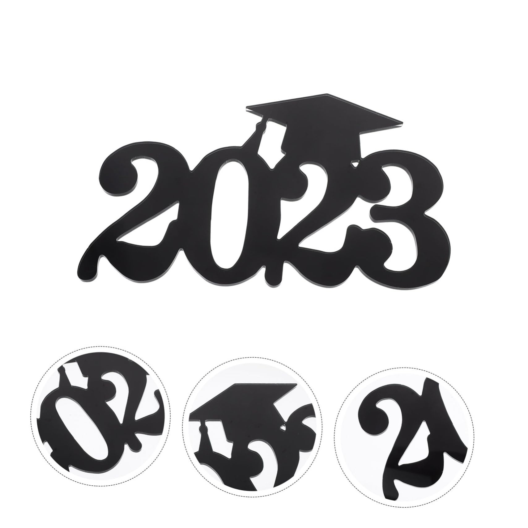 PRETYZOOM 4 Piezas 2022 2022 Accesorios para Fotos Graduation apoyos de de Fotos Paseo fotocol graduacion para graduacion Decoraciones de Fiesta de graduación Madera Black