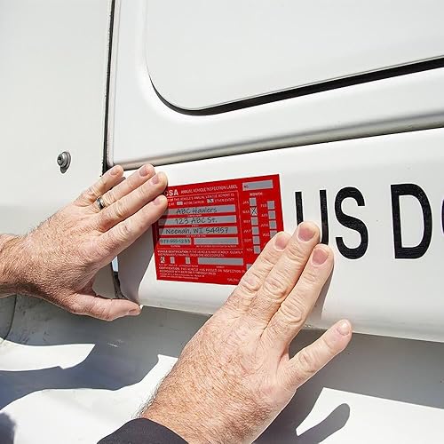 Miniatura 4 de J. J. Keller - Paquete de 25 formularios de informe de inspección anual de vehículos y etiqueta roja FMCSA de aluminio, forma autocopiadora de 3