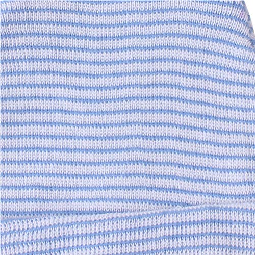 Aablexema Newborn Hat With Ears - Infant Boys Hospital Hat Baby Nursery Beanie Caps 0-3 Months(3Pcs, A White & Blue & Grey) #TOP5