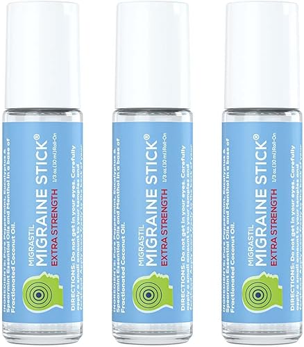 Miniatura 8 de Basic Vigor Migrastil Extra Strength Migraine Stick Advanced Formula, fuerte aromaterapia Roll On incluye mentol, aceites esenciales, sin lavanda