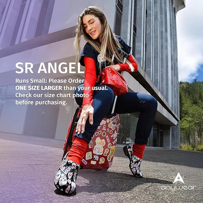 Anywear SR Angel Nursing Clogs - Non-Slip Work Shoes for Women & Men - Slip-Resistant Cushioned Nursing Shoes
