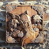 Hugin Munin Art Wall, Odin-Ravens-Viking Mythology-Icon Home Decor For Fence Decor Yard Wall Hanging...