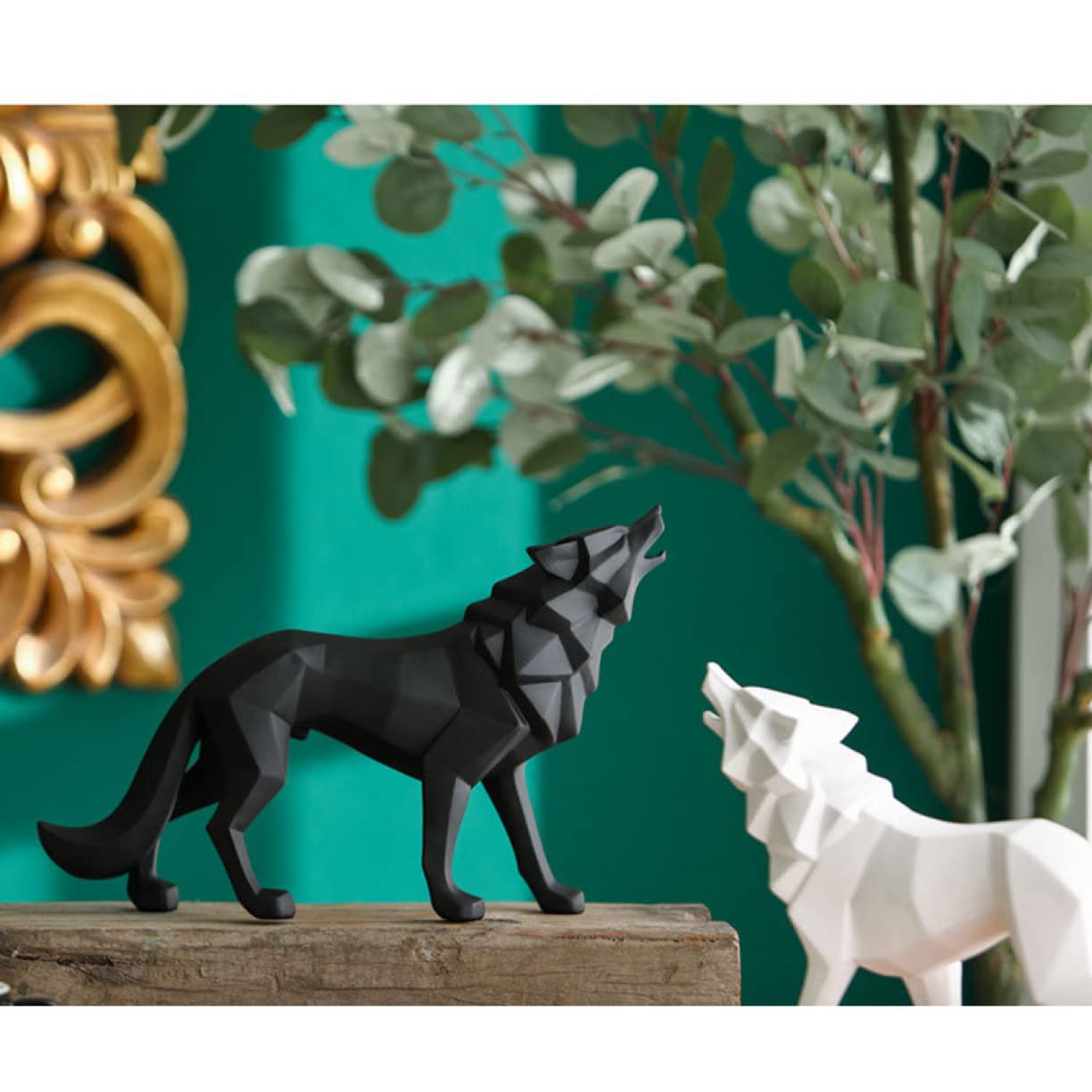 Amazon.co.jp: おきもの フィギュア えんぎものの置物 狼 オオカミ