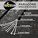TECEUM Paracord Type III 550 Black –100 ft – 4mm – Tactical Rope MIL-SPEC – Outdoor para Cord –Camping Hiking Fishing Gear and Equipment EDC Parachute Cord Strong Survival Utility Rope 016