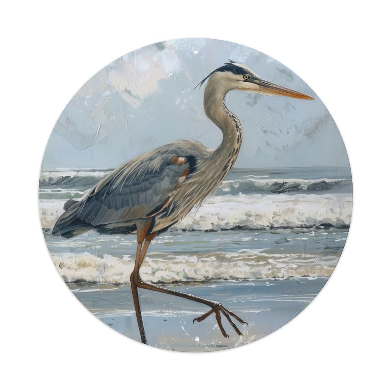 Animal Egrets by The Sea Metal Tin Sign