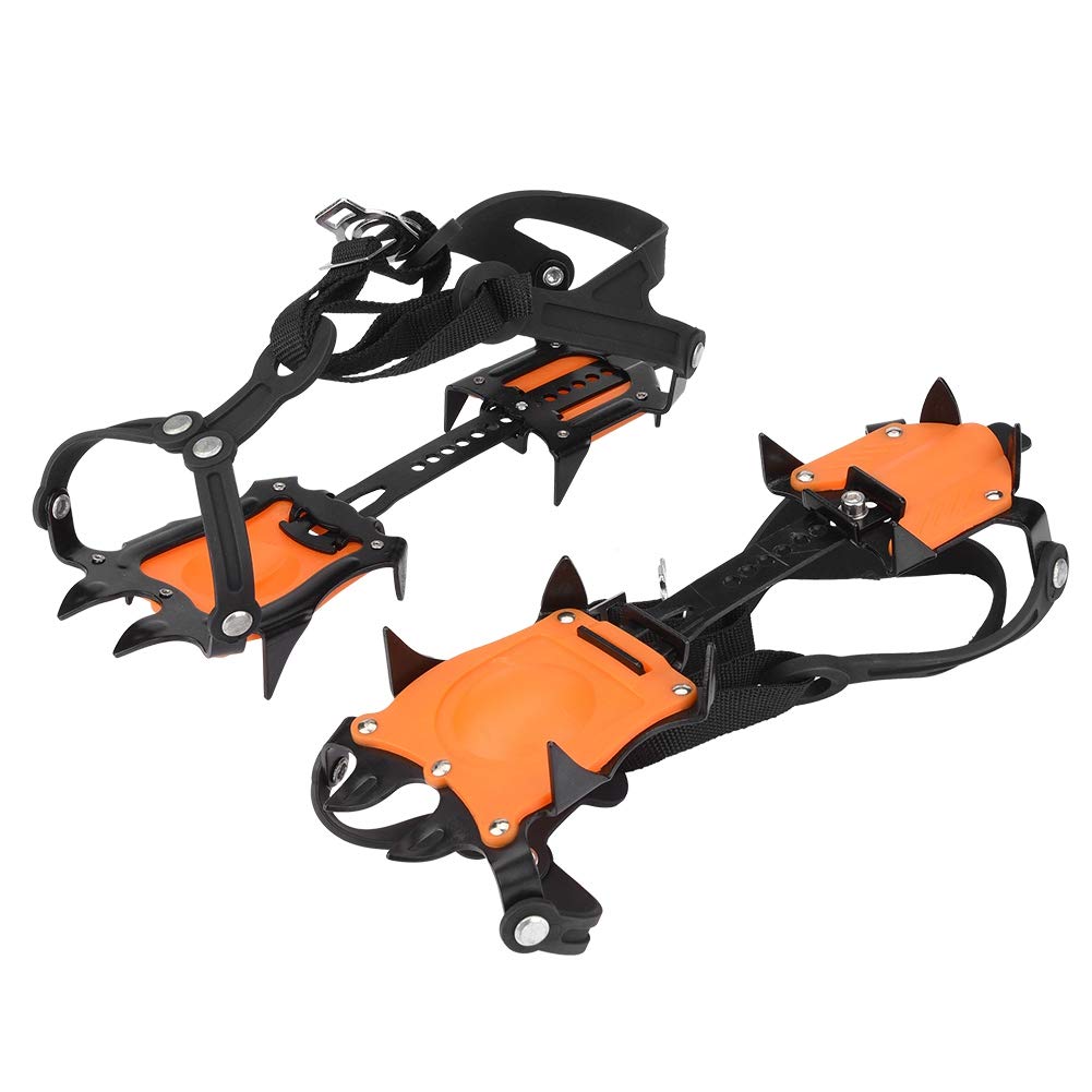 VGEBY Crampones de Hielo, Crampones de Nieve Deportes Al Aire Portátiles Pinza de Hielo Antideslizante de 10 Dientes